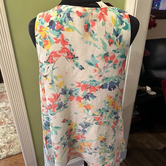 Ninety Clothing Co Sleeveless Lined Floral Top Tunic Size Small NWT - Picture 4 of 13